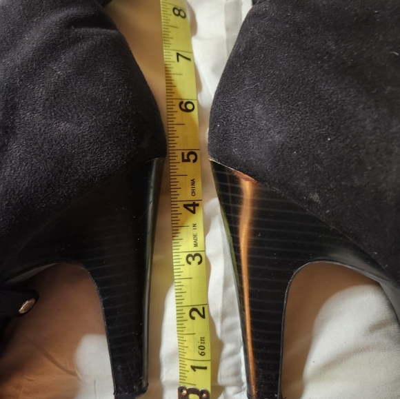 Women's black high heel half boot - Picture 3 of 8